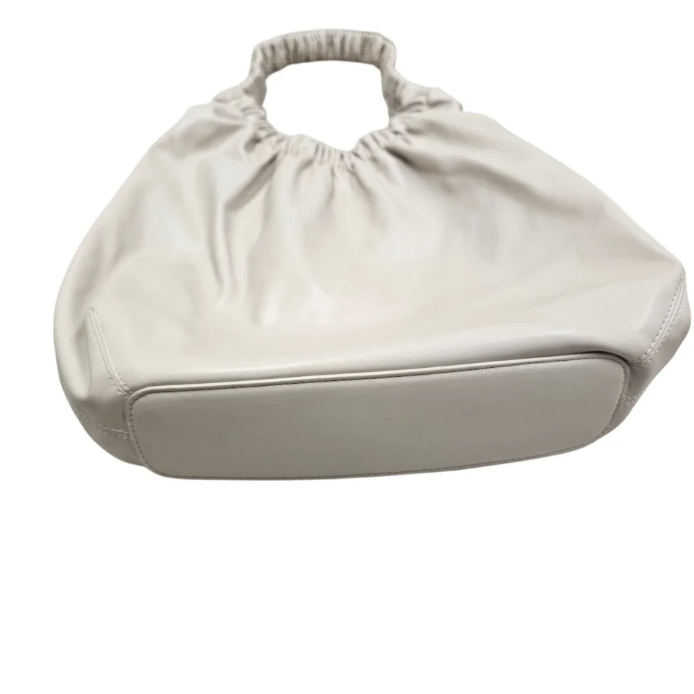Oak + Fort Shoulder Bag Beige Ruched Vegan Leather Slouchy Hobo‎ Minimalist